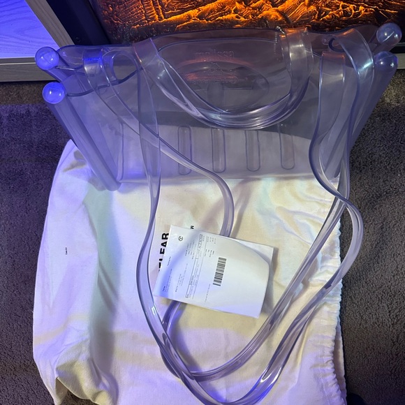 Authentic New W/ Tags Melissa X Telfar 'Medium' Jelly Shopper - Clear - Picture 6 of 8